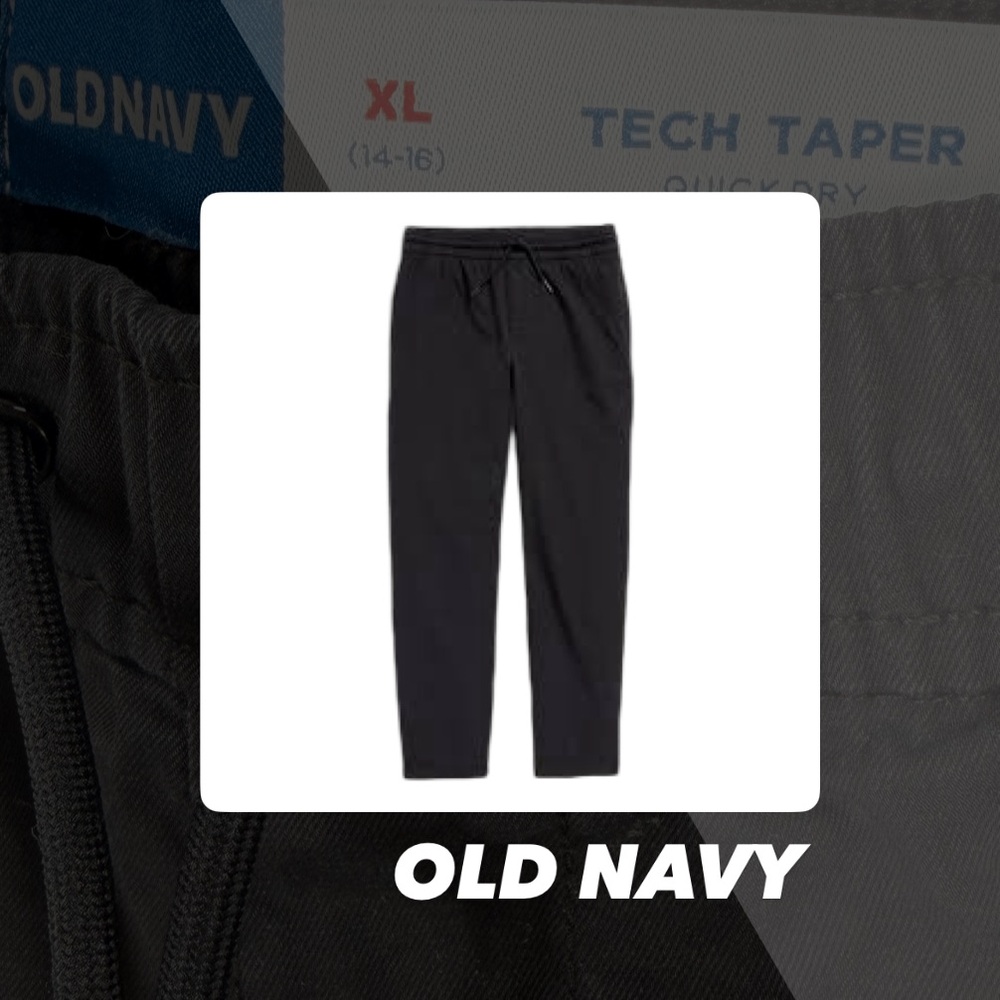 EUC Old Navy Black Tech Tapered Pants